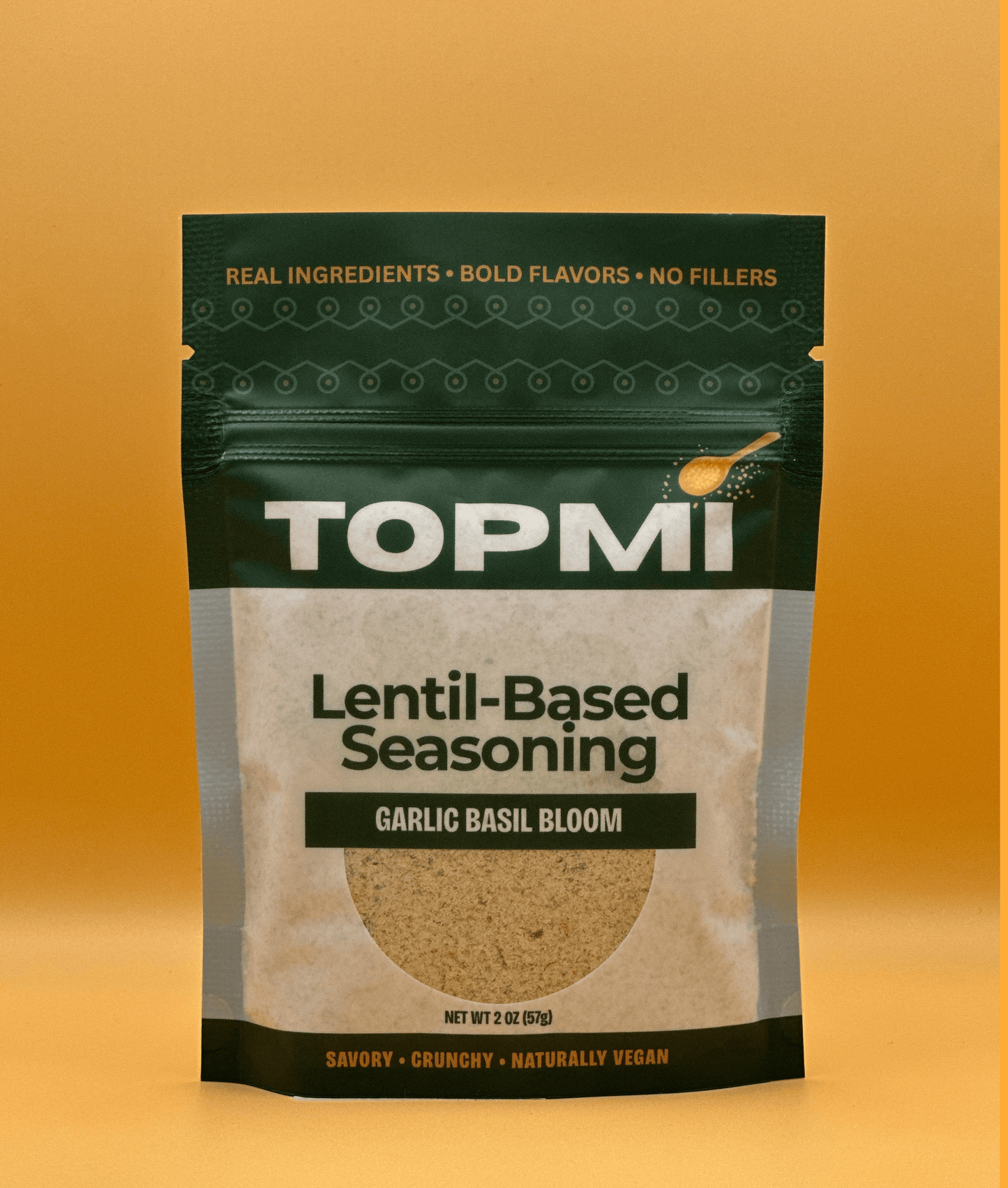 Garlic Basil Bloom — Lentil-Based Seasoning