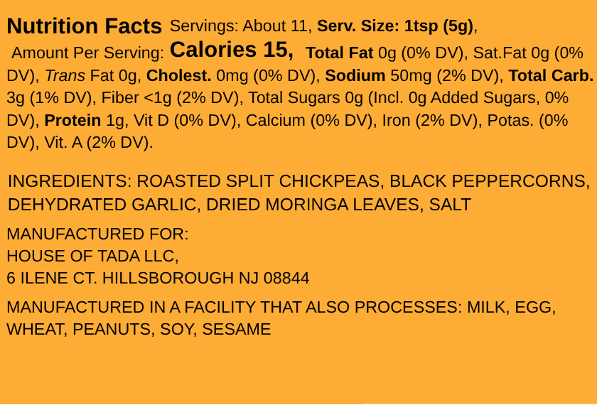 Moringa Peppercorn Snap — Lentil-Based Seasoning